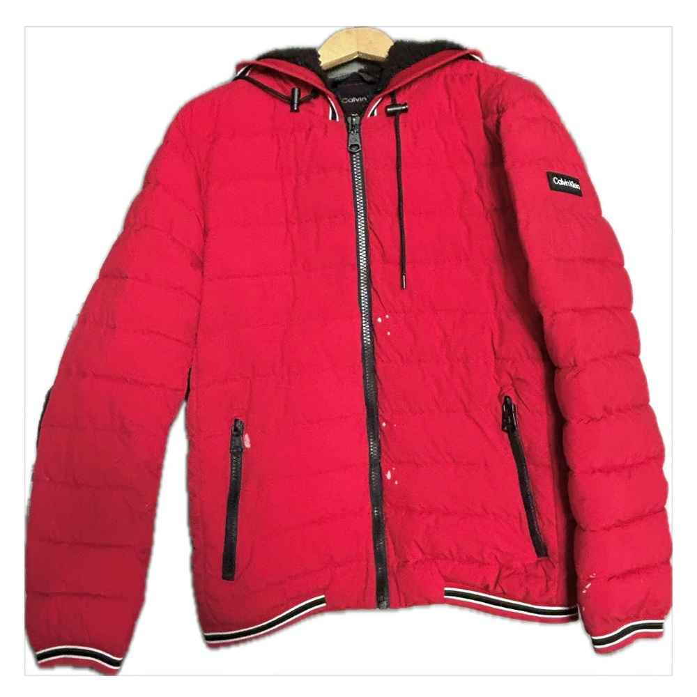 Calvin Klein Red Puffer Jacket for Men